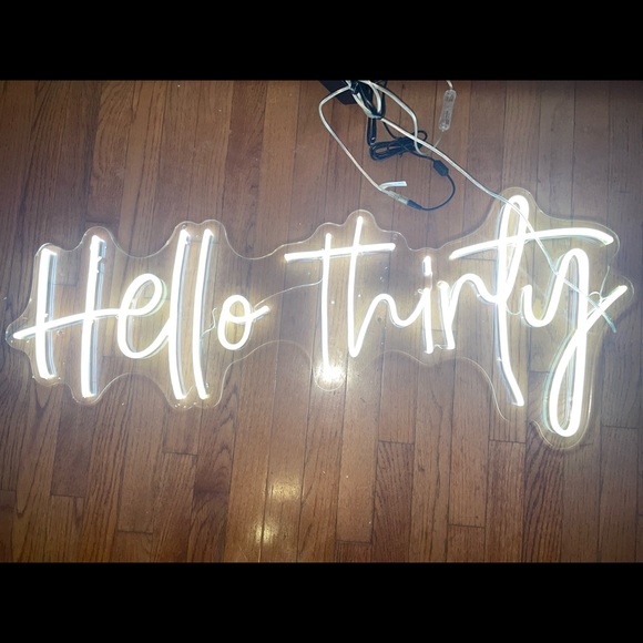 Hello Thirty Led Sign